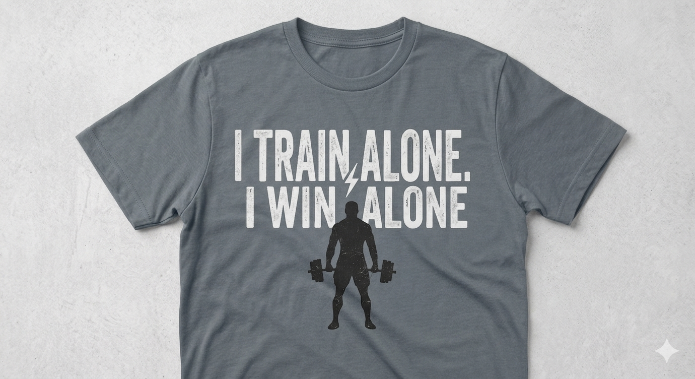 I TRAIN ALONE I WIN ALONE TSHIRT
